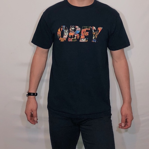 Obey Other - Obey Comic Navy Cotton Tee
